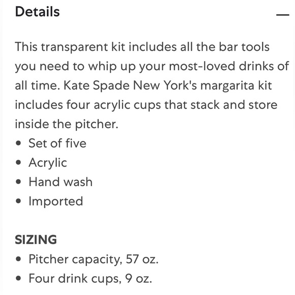 New! Kate Spade Margarita Kit - Picture 4 of 5